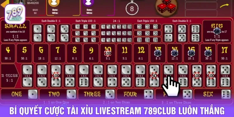 Áp dụng mẹo chơi tài xỉu livestream 789CLUB để thắng lớn