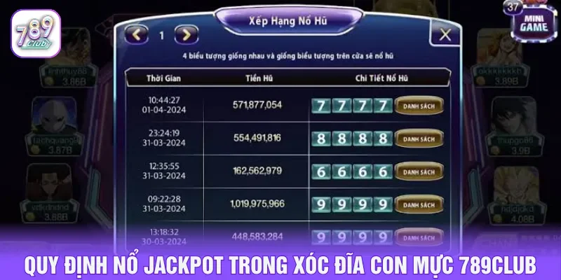 Điều kiện để kích hoạt Jackpot xóc đĩa con mực 789CLUB