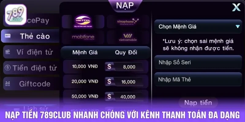 Nạp tiền 789club