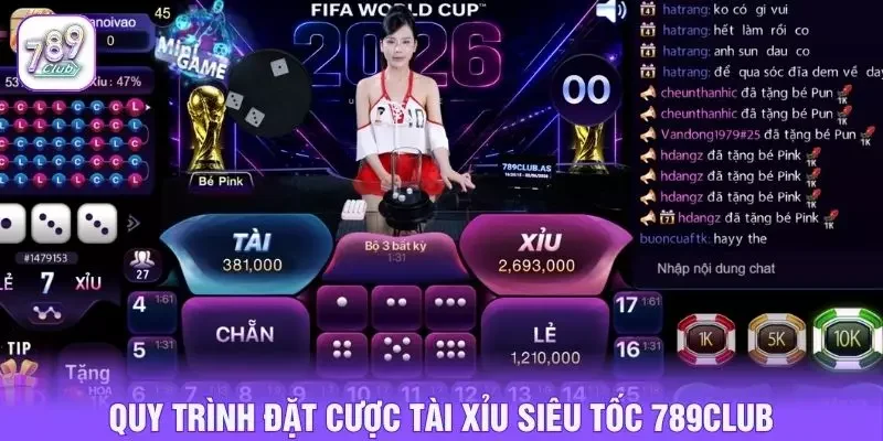Quy trình đặt cược tài xỉu siêu tốc 789club